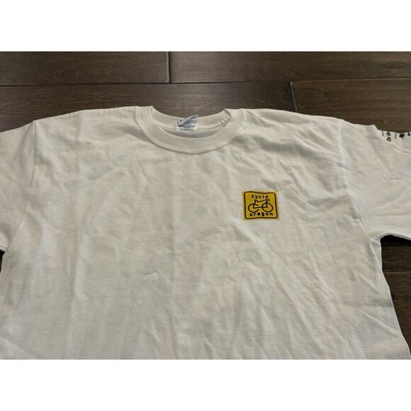 Cycle Oregon Men’s White 2008 A Weekend At The Beach Short Sleeve T-Shirt Size M - Picture 6 of 9